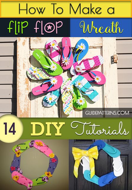 How to Make a Flip Flop Wreath: 14 DIY Tutorials | Guide Patterns Dollar Store Craft Ideas, Easter Classroom Door, Summer Flip Flop Wreath, Classroom Door Decorations, Flip Flop Wreath, Easter Classroom, Flip Flop Craft, Spring Door Decoration, Flip Flop Wreaths