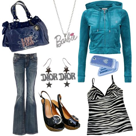 #y2k #2000s #outfits #y2kaesthetic #y2kstyle #mcbling #blue #fashion #barbie Blue Mcbling Outfit, Blue 2000s Outfit, Mcbling Summer Outfits, Mcbling Outfit Ideas, Mcbling School Outfits, 2000s Mcbling Outfits, Y2k Mcbling Outfit, Colorful Y2k Outfits, Real Y2k Outfits