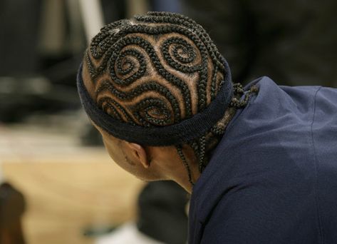 Two Braids Hairstyle Men, Editorial Braids, Men Braid Styles, Allen Iverson Braids, Iverson Braids, Braids Art, Boy Braid Styles, Cornrow Styles For Men, Cornrow Braids Men