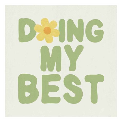 Doing My Best Canvas Wall Art, 16" Positive Cute Quotes, Painting Ideas With Quotes, Out Of Office Sign, Motivational Aesthetic, Joyful Art, Cute Sayings, Printable Wall Art Quotes, Wall Office, Wal Art