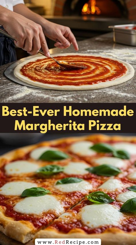 Ready to transform your pizza nights? Dive into the Best-Ever Homemade Margherita Pizza recipe, bursting with fresh flavors and gooey perfection that rivals your favorite pizzeria. Try it today! Homemade Margherita Pizza, Nutritious Breakfast Ideas, Margherita Pizza Recipe, Quick Breakfast Recipes, Vegetarian Fast Food, Margherita Pizza, Dinner This Week, Nutritious Breakfast, Pizza Night