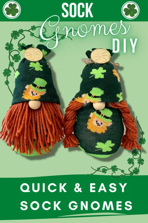 leprechaun sock gnome, sock gnome, diy, dollar tree diy, leprechaun diy, st patricks day diy St Patrick's Day Gnomes Diy How To Make, St Patrick Day Gnomes Diy, Lucky Gnomes Craft, Gnomes St Patricks, Mop Gnomes, Irish Gnomes St Patrick, Make A Leprechaun, St Patricks Day Crafts, St Patrick’s Day Gnomes