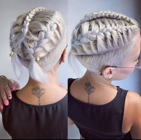 Undercut Long Hair, Short Shaved Hairstyles, Viking Hair, Short Hair Undercut, Edgy Short Hair, Punk Hair, Short Wedding Hair, Penteado Cabelo Curto, Undercut Hairstyles