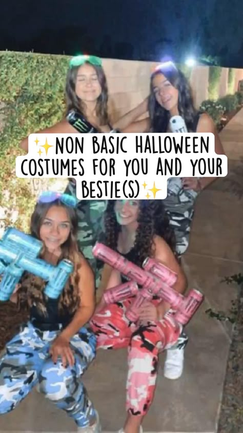 Non Basic Halloween Costumes, Bestie Halloween Costumes, Halloween Costumes For Brunettes, Cool Couple Halloween Costumes, Basic Halloween Costumes, Halloween Costumes Diy Couples, Unique Couple Halloween Costumes, Halloween Costume Ideas For Duos, Halloween Costume Ideas Solo