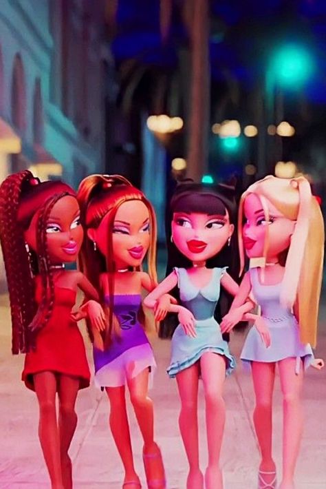 Sasha Bratz Hairstyles, Sasha And Yasmin Bratz, 4 Girls Squad Cartoon, Chloe Meme, Y2k Aesthetic Baddie, Chloe Bratz, Bratz Aesthetic Outfit, 21 Sign, Las Bratz