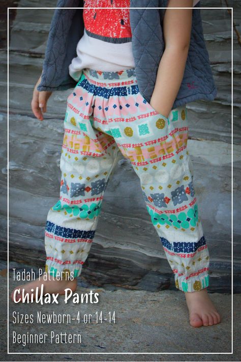 From the tiniest tot to the fashion conscious teen, these fun and comfortable casual pants will become a favourite. The pattern includes Slouch and Harem styles, both of which can be created using either knit or woven fabrics. Each design features optional pockets and a single piece front, making them one of the easiest pattern styles to cut and complete in no time at all! This PDF pattern comes in LITTLE (Newborn-4) or BIG (4-14) sizing and includes the LAYERS feature for simple printing. Pants Sewing Patterns, Patterns For Kids, Pants Sewing, Sewing Essentials, Pants Sewing Pattern, Sewing Patterns For Kids, Tailored Shorts, Woven Fabrics, Pattern Pieces