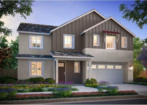 PLAN 3 - Modern Farmhouse Elevation Modern Farmhouse Elevation, Farmhouse Elevation, Pardee Homes, Earth Friendly, House Floor Plans, Curb Appeal, House Tours, Open House, Modern Farmhouse