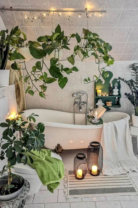 bathroom; bathroom decor; bathroom remodel; bathroom ideas; bathroom decor ideas; bathroom decor ideas; Bathroom With Plants, Jungle Bathroom, Bathroom Plants, Bathroom Trends, On The Floor, Design Case, My New Room, House Inspo, 인테리어 디자인