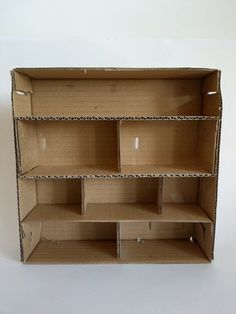 Barbie Furniture Diy Homemade, Cardboard Cabinet, Cardboard Display Stand, Diy Floating Shelves, Cardboard Organizer, Cardboard Dollhouse, Diy Barbie House, Cardboard Crafts Diy, How To Recycle