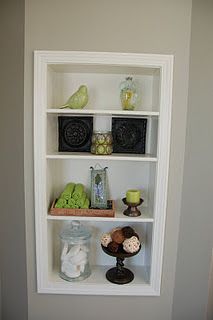 Storage cubby built in the dead space of a wall Cubby Holes In Wall, Cubby In Wall, Wall Cubby, Bathroom Cubby, Diy Bathroom Storage Ideas, Wall Cubbies, Storage Cubby, Diy Bathroom Storage, Bathroom Storage Shelves