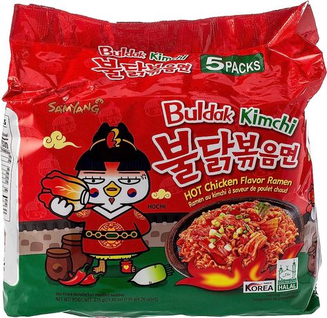 Chicken Kimchi, Samyang Food, Samyang Buldak, Kimchi Noodles, Spicy Ramen Noodles, Hot Chicken Flavor Ramen, Kimchi Ramen, Ramen Flavors, Noodles Lover