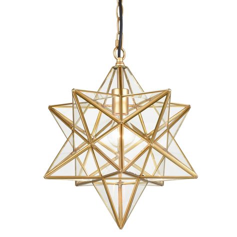 Crafted of impurity-free clear glass, the lampshade of the Moravian star pendant light is exquisitely hand-welded. Its canopy, chain, and lamp-holder show off a gleaming brass finish, energizing the space with glitzy sparkle. The luminary commands attention and draws the eye upward to its celestial-inspired lampshade. Its opaque seeded glass shade incorporates both exotic and… The post Brass Moravian Star Pendant Lights Clear Glass Shade, 15-Inch appeared first on CLAXY. Narnia House, Moravian Star Pendant Light, Wall Lights Ideas, Star Light Fixture, Star Pendant Light, Latin Decor, Moravian Star Light, Lighting Plans, Wallpaper Lighting