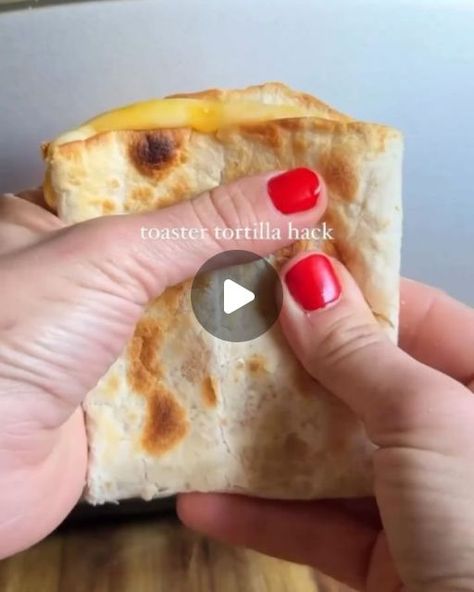 Food Prep Gram on Instagram: "Toaster Tortilla Hack 🤯
(via: @graceelkus)

MY TIPS:

✨I’m using the TJ’s homestyle tortillas which toast up golden and crisp!

✨be sure to overlap the two sides of the tortilla so nothing spills into the toaster 

✨if only one side gets toasty flip it around and toast again 

✨it may take a little trial and error to find the exact tortilla size/timing that works best for your toaster 

✨" Tortilla Wrap In Toaster, Uses For Tortillas, Toaster Tortilla, Tortilla Hack, Breakfast Pockets, Breakfast Toast, Trial And Error, Food Prep, Tortillas