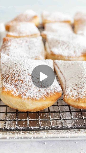 Melissa Griffiths - Easy Family Recipes on Instagram: "You are in for a treat with this classic beignet recipe. Beignets are like an easy version of donuts. They are pillowy, deep fried, dusted with powdered sugar, and to die for!

INGREDIENTS
1 cup warm water (110℉)
1 tablespoon instant or rapid-rise yeast
3 tablespoons granulated sugar
2 large eggs
2 tablespoons vegetable oil
3 cups all-purpose flour
¾ teaspoon salt
Confectioners’ sugar (at least 1 cup)
Additional 2 quarts of vegetable oil for frying

INSTRUCTIONS
In a large bowl, combine the water, yeast, and sugar. Let sit until foamy, about 5 minutes.
Whisk in the eggs and 2 tablespoons of oil into yeast mixture.
Add the flour, salt and stir together until well combined. The dough will be a bit sticky, that’s ok.
Cover the bowl tightl Sherbet Recipes, Beignet Recipe, Doughnut Recipe Easy, Easy Donut Recipe, Australian Food, Doughnut Recipe, Easy Baking Recipes Desserts, Breakfast Items, Easy Family Meals