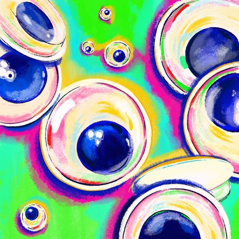 Googly Eyes Drawing, Everything Everywhere All At Once Googly Eyes, Eyes Everywhere Art, Things With Googly Eyes, Painting Ideas Eyes Trippy, Droopy Eyes Drawing Trippy, Messy Art, Googly Eyes, Eye Painting