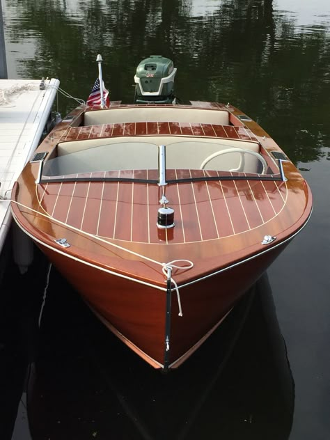 1954 Berglund boat- made by Bob Berglund, restored by son -2015 Boat Garage, Wooden Speed Boats, Mahogany Boat, Chris Craft Boats, Runabout Boat, Cruiser Boat, Boat Restoration, Classic Wooden Boats, Classic Boat