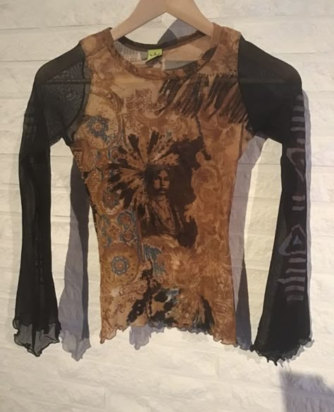 Message me if you are from pinterest to get a discount on my Depop shop! Super trendy grunge fairycore mesh printed top Save The Queen, Graphic Top, 2000s Fashion, Dream Clothes, Fashion Killa, Look Cool, The Queen, Aesthetic Clothes, Pretty Outfits