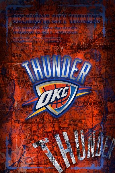 Okc Thunder Basketball, Durant Nba, Thunder Nba, Thunder Basketball, Basketball Poster, Basketball Posters, Okc Thunder, Sports Signs, Nba Wallpapers