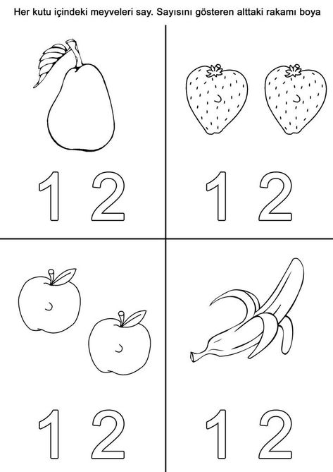 Worksheet Math, Easy Math Activities, Alphabet Activities Kindergarten, Number Worksheet, Numbers Worksheets, Abc Coloring Pages, Preschool Planning, Kids Worksheets Preschool, Preschool Colors