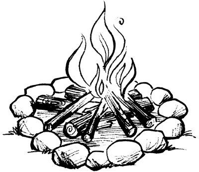 Fire Pit Drawing, Campfire Drawing, Fire Building, Camping Tattoo, Camping Drawing, Easy Fire Pit, Camping Activities For Kids, Fire Drawing, Drawing Projects