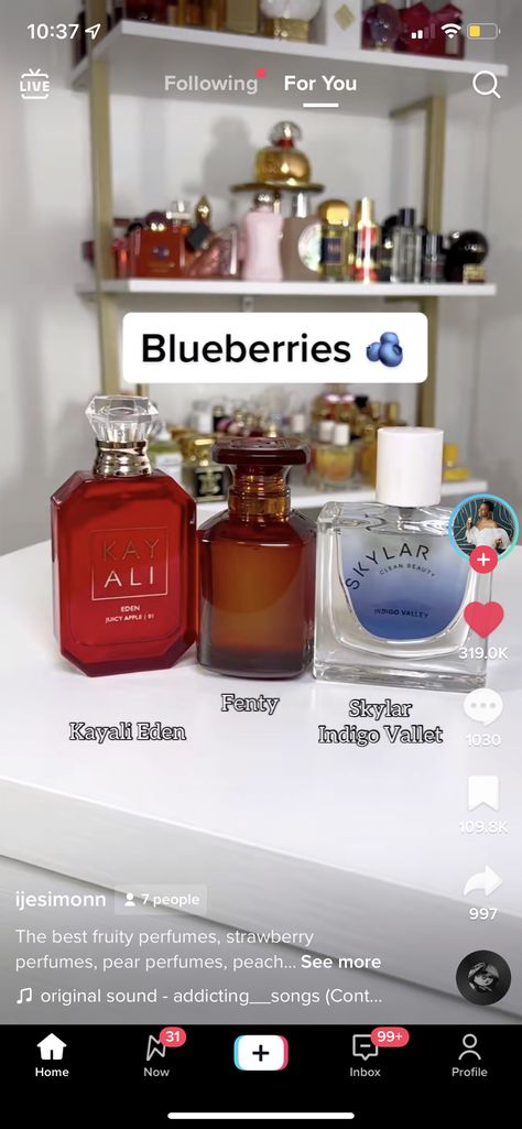 Blueberry Perfume, Best Womens Perfume, Strawberry Perfume, Seductive Perfume, Fragrances Perfume Woman, Perfume Collection Fragrance, Shower Skin Care, Perfume Scents, Perfume Lover