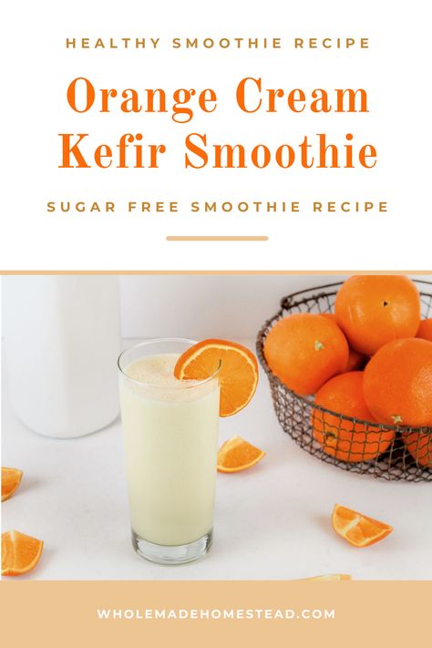 Kefir Drink Recipes, Kefir Smoothie Recipes, Kefir Smoothie, Keifer Smoothies, Keifer Recipes Smoothie, Orange Kefir Smoothie, Kefir Protein Smoothie, Kefir Protein Shake, Citrus Smoothie Recipes