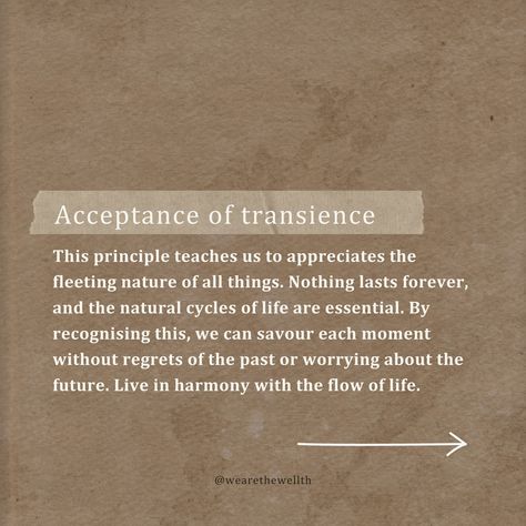 We are inspired by a global perspective on wellness, lending wisdom and knowledge from many different cultures from all over the world. One of our main inspirations for the The Wellth is Wabi Sabi: the Japanese art of impermanence. The three principles of Wabi-Sabi: -Acceptance of imperfection -Appreciation of transience -Connection to nature In a world filled with high-stress levels, fast-paced living and unrealistic pursuits of perfection, there’s an ancient Japanese way of life that c... Insta Board, Nothing Lasts Forever, Cycle Of Life, Different Cultures, World One, Fast Paced, In A World, Way Of Life, Wabi Sabi