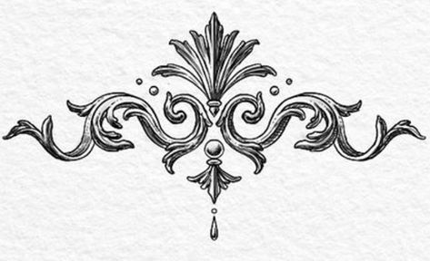 Baroque Tattoo Design, Baroque Tattoos, Victorian Tattoo Ideas, Ornate Tattoo, Baroque Tattoo, Victorian Tattoo, Tramp Stamp Tattoos, Filigree Tattoo, Handpoke Tattoo