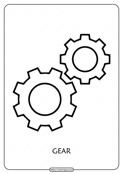 Gear Drawing Easy, How To Draw Gears, Simple Robot Drawing, Gadgets Drawing, Mechanics Drawing, Stem Classroom Decor, Gear Template, Painting Pages, Bicycle Party