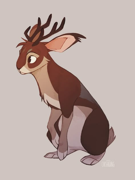 Creatures Art, Creature Drawings, Rabbit Art, Fantasy Creatures Art, Mythical Creatures Art, Dessin Adorable, Creature Concept Art, Animal Sketches, Arte Animal