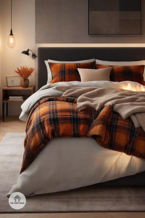 Discover how to elevate your sleep experience with luxurious fall bedding options. Perfect for chilly nights!#FallBedding #LuxurySleep #HomeDecor #CozyNights #InteriorDesign Cozy Fall Bedroom, Fall Bedding, Fall Bedroom, Cozy Fall, Autumn Home, Fall Home Decor, Tartan, Sleep, Plaid