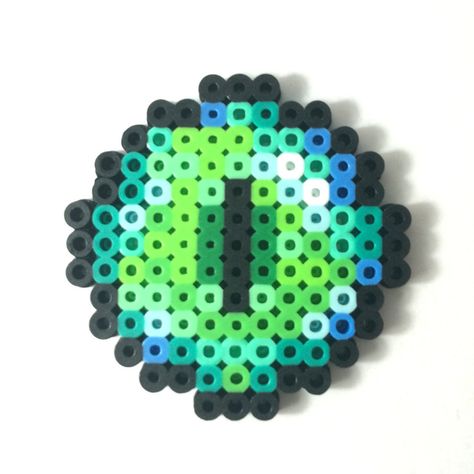 Minecraft Ender Eye, Eye Of Ender Minecraft, Pyssla Minecraft, Eye Of Ender, Minecraft Tattoo, Pulseras Kandi, Pokemon Bead, Hamma Beads Ideas, Perler Creations