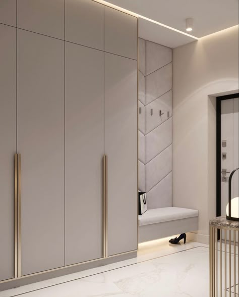 Vstupná Hala, Wardrobe Design Modern, Home Hall Design, Luxury Closets Design, Wardrobe Interior Design, Hal Decor, Marble Flooring, Wardrobe Design Bedroom, Bedroom Bed Design