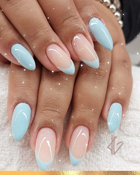 Light Blue Nail Designs, Light Blue Nails, Pretty Gel Nails, Blue Nail Designs, Blue Nails, Wedding Nails, Simple Nails, Stylish Nails, Nails Inspiration