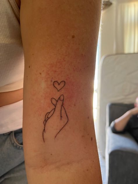 Hand Heart Tattoo, Love Symbol Tattoos, Army Tattoos, Hand Heart, Symbol Tattoos, Heart Hands, Heart Tattoo, Love Symbols, Hand Tattoos