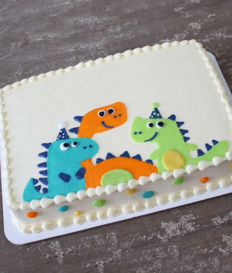 Dinosaur Sheet Cake, Dinosaur Cakes For Boys, Chocolate Buttercream Icing, Savory Cakes, Dino Cake, Birthday Sheet Cakes, Dinosaur Birthday Cakes, Dinosaur Themed Birthday Party, Dinosaur Cake