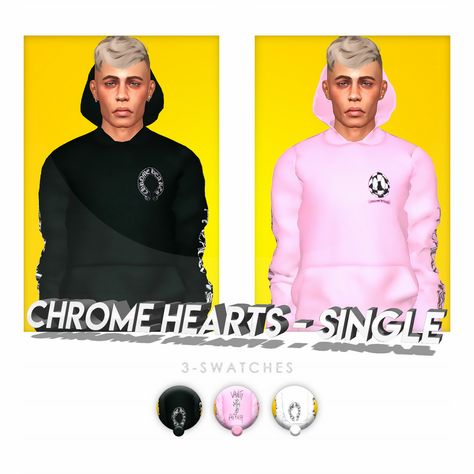 Sims 4 Chrome Hearts, Chrome Hearts Sims 4 Cc, Sims 4 Chrome Hearts Cc, Sims 4 Male Cc Hoodie, Sims 3 Male Cc Clothing, Urban Male Cc, Sims 4 Cc Zip Up Hoodie Male, Urban Male, Tumblr Sims 4