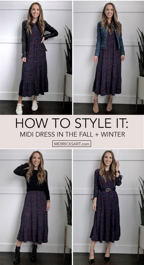 how to wear a midi dress in the fall and winter Simple Fall Outfits Casual, 2025 Outfit, Midi Dress Winter, Midi Dress Outfit, Midi Dress Fall, Simple Fall Outfits, Grunge Dress, Winter Dress Outfits, Boots Outfits