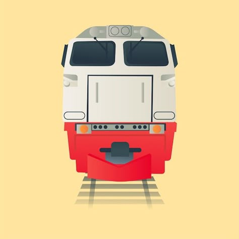 Locomotive train front view | Premium Vector #Freepik #vector #electric-train #railway-train #metro-train #train-illustration Train Front View, Railway Illustration, Train Sketch, Train Cartoon, Train Vector, Metro Train, Train Drawing, Train Illustration, Locomotive Train