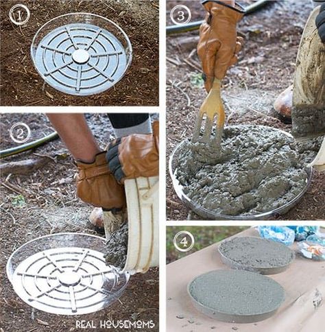 Garden Stones Diy, Stepping Stones Kids, Garden Stepping Stones Diy, Stone Decoration, Stepping Stones Diy, Stones Garden, Cement Garden, Cement Diy, Concrete Diy Projects