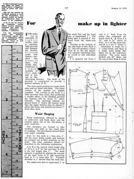 Two Tailor & Cutter Reefer Jackets - The Coatmaker's Forum - The Cutter and Tailor Mens Jacket Pattern, Mens Sewing Patterns, Jacket Pattern Sewing, Designer Suits For Men, Mens Suit Jacket, Japanese Books, Bespoke Tailoring, Diy Sewing Clothes, Pattern Drafting