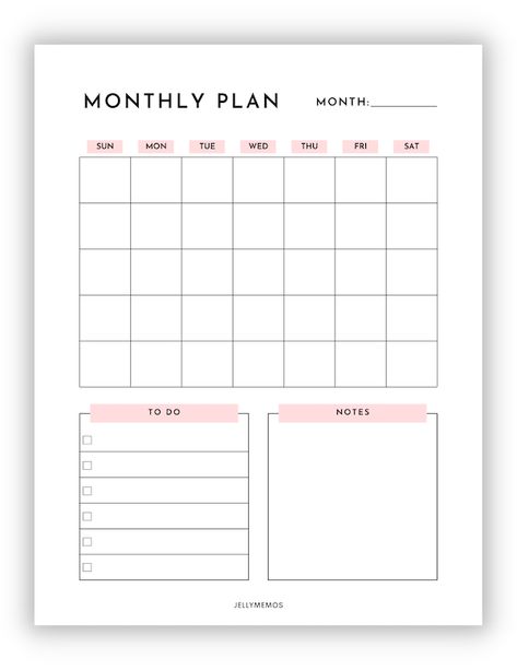 Cute Monthly Planner Printables For Productivity - JellyMemos printablesandinspirations #dailystudyplanner #plrplanners. Monthly Planner Template Free Printable, Monthly Planner Organization, Cute Monthly Planner, Motivational Qoute, Study Planner Printable Free, Free Monthly Planner, Exam Planner, Tablet Planner, Monthly Calendar Planner