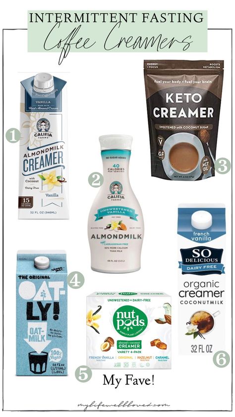 Top 5+ Intermittent Fasting Coffee Creamers - My Life Well Loved Intermittent Fasting Coffee, Coffee Creamers, Intermittent Fasting Diet, Baking Powder Uses, Baking Soda Beauty Uses, Recetas Keto, Best Diet Plan, Low Fat Diets, Fasting Diet