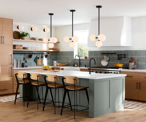 Desain Furnitur Modern, Farmhouse Modern, Kitchen Views, Mount Light, Kitchen Stools, Kitchen Designs, Küchen Design, Ideas Kitchen, Home Decor Kitchen