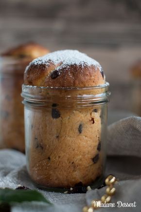 Mini Panettone aus dem Einmachglas | Madame Dessert Mini Panettone, Bread Rolls, Mini Desserts, Homemade Gifts, Bread Recipes, Christmas Cookies, Italian Recipes, Food Inspiration, Advent