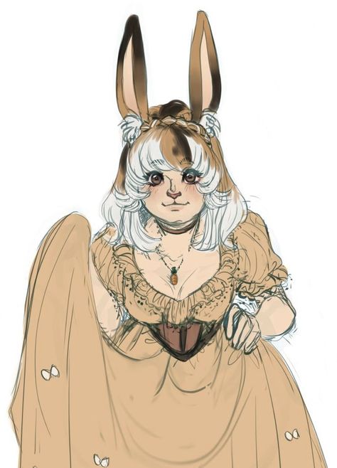 Tooth Fairy Character Design, Rabbit People Dnd, Half Tabaxi Dnd, Bunny Dnd Character, Rabbit Person Dnd, Rabbit Oc Art, Bunny Human Drawing, Bunny Hybrid Girl, Bunny Human Hybrid Oc