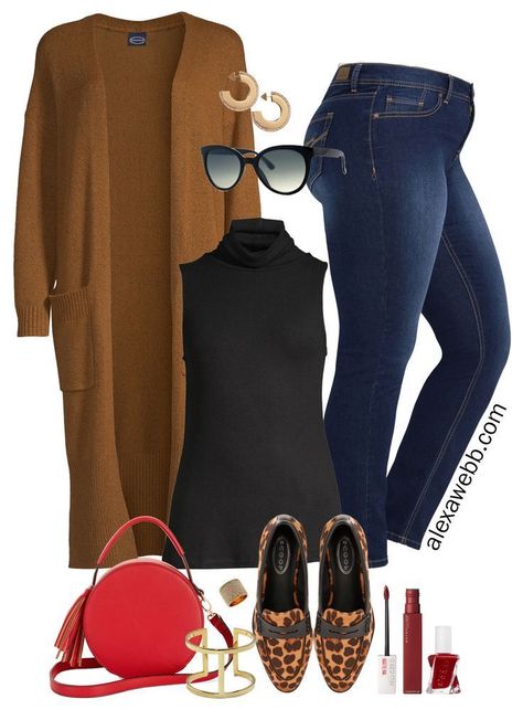 be53ee61104935234b174e62a07e53cfdesc42452963ri Plus Size Denim Jacket Outfit, Cognac Outfit, Duster Cardigan Outfit, Plus Size Duster, Alexa Webb, Plus Size Winter Outfits, Plus Size Fall Outfit, Plus Size Fall Fashion, Cardigan Outfit