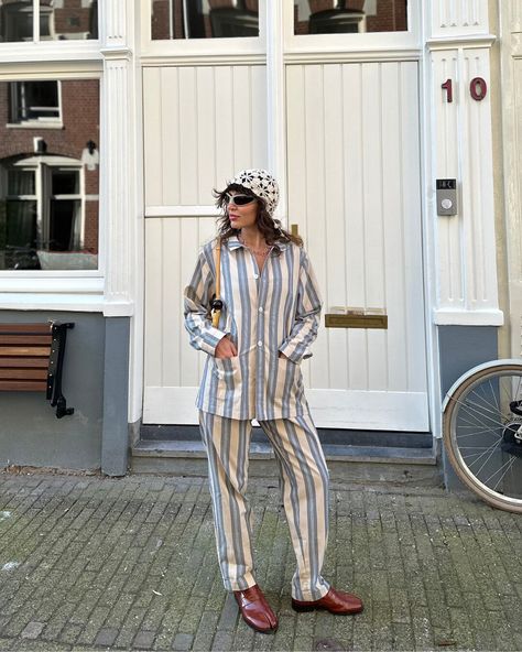 Stepping out in style 🙌  #pyjamaland #nufferton #loungewear #pj #pyjama #pajama #sleepwear #streetwear #pajamas #pyjamas #fashion #fashionista #fashionable #stripes #nightshirt  #vibe Streetwear Pajamas, Slumber Party, Urban Street, Slumber Parties, Stepping Out, In Style, Armoire, Pajamas, Lounge Wear