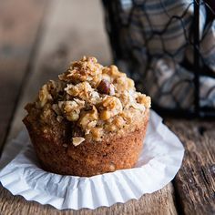 Hearty Muffin Recipe with Walnuts, Oats and Applesauce - Dine and Dish Breakfast Cupcakes, Granola Bites, Shugary Sweets, Walnut Recipes, Healthy Muffin Recipes, Filled Muffins, Unsweetened Applesauce, Muffin Recipe, Healthy Muffins