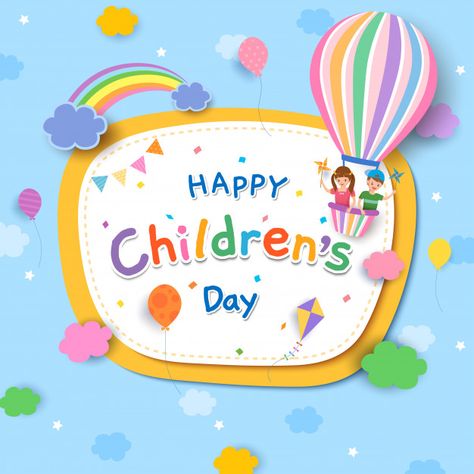 Children's day with boy and girl on ball... | Premium Vector #Freepik #vector #school Kindergarten Coloring Pages, Kids Logo Design, Happy Children's Day, Children's Day, Boy And Girl, Child Day, Happy Kids, Craft Activities, Preschool Crafts